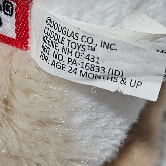 Douglas Cuddle Toy Barn Owl 7 inch Plush Bird Brown White Stuffed Animal - Picture 5 of 6